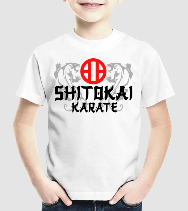 Shitokai Karate model alb pe tricou