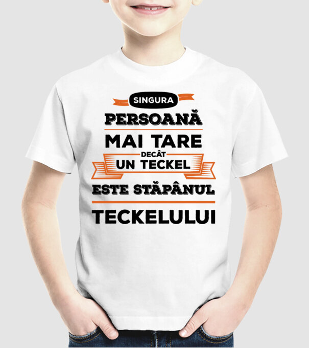 singura persoană mai tare decât un Teckel este stăpânul Teckelului model alb pe tricou