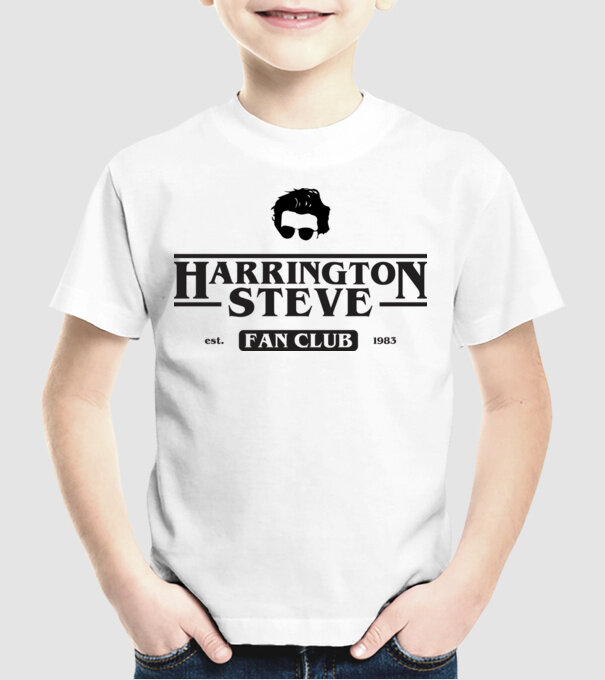 steve harrington fan club model alb pe tricou