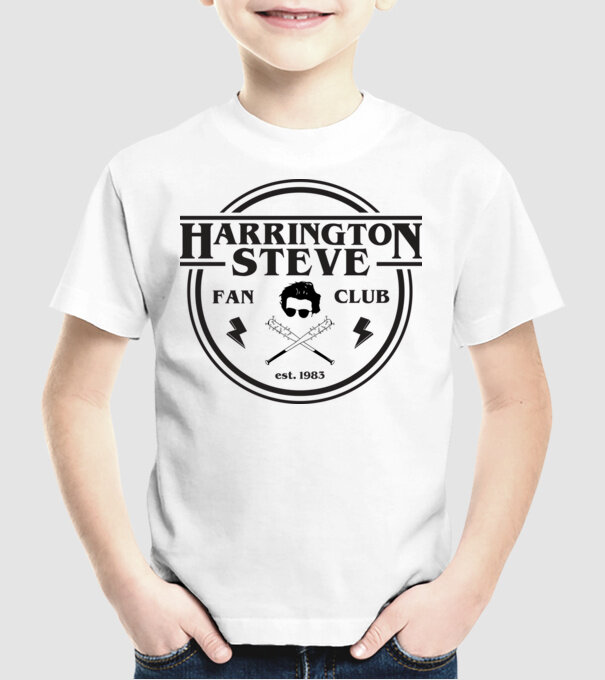 steve harrington fan club est 1983 model alb pe tricou
