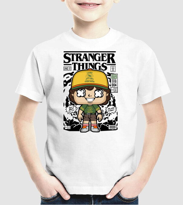 stranger things cereal model alb pe tricou