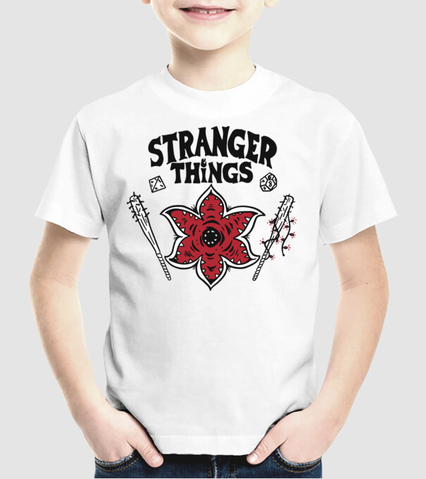 stranger things demogorgon head2 model alb pe tricou