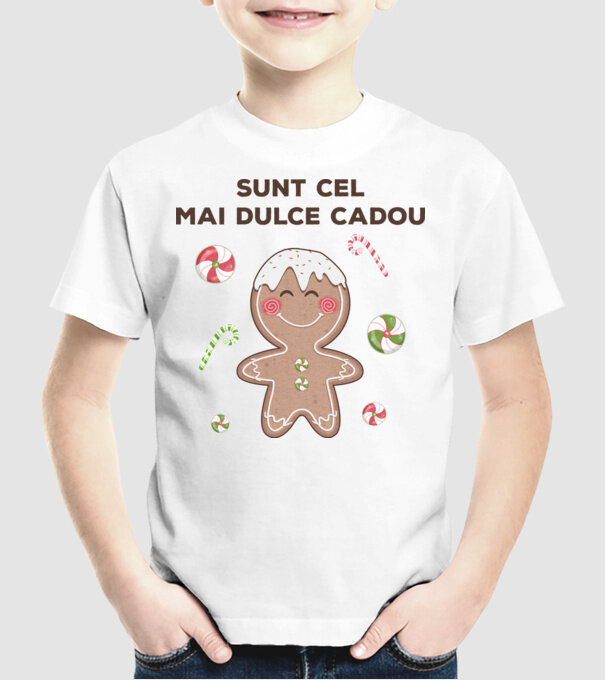 Sunt cel mai dulce cadou model alb pe tricou