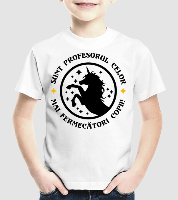 Sunt profesorul celor mai fermecători copii model alb pe tricou