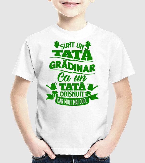 Sunt un tată grădinar model alb pe tricou