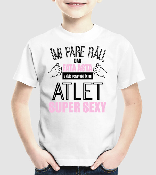 Îmi pare rău, dar fata asta e deja rezervată de un ATLET super sexy model alb pe tricou