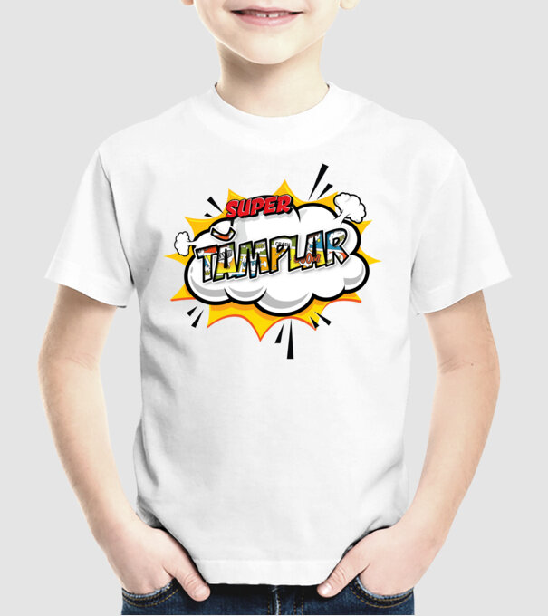 Super Tâmplar model alb pe tricou
