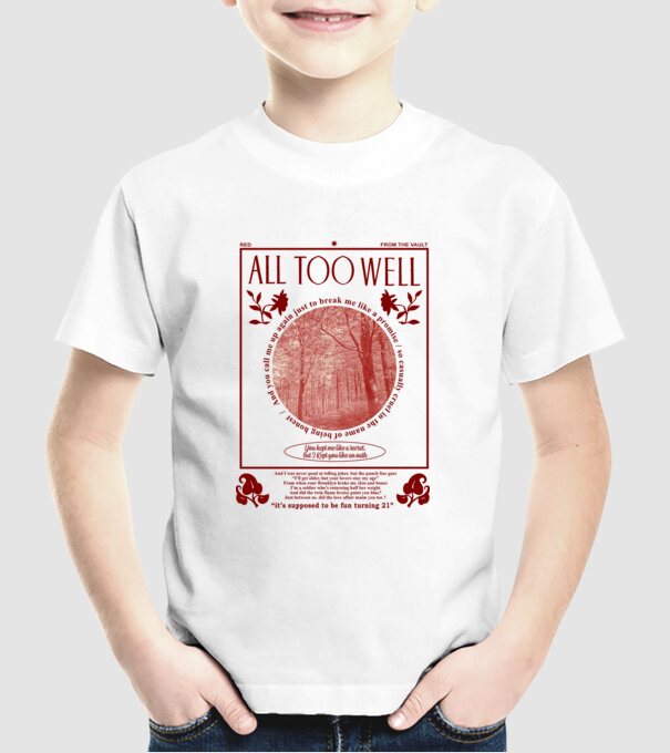 Taylor Swift All too well model alb pe tricou