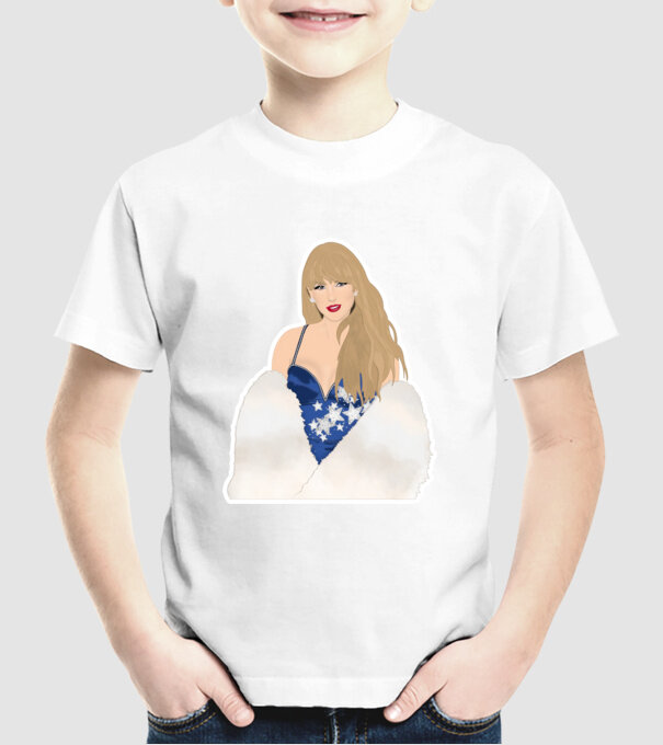 Taylor Swift blue model alb pe tricou