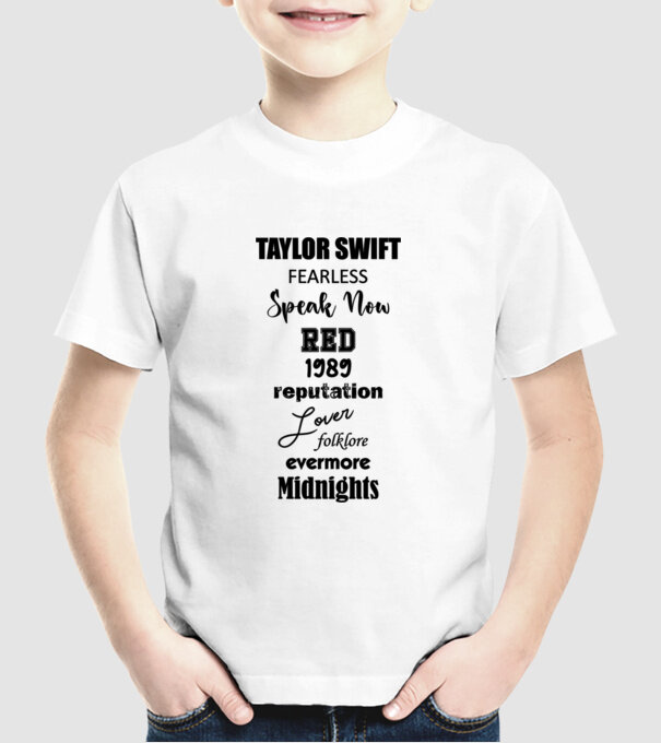 Taylor Swift Eras model alb pe tricou