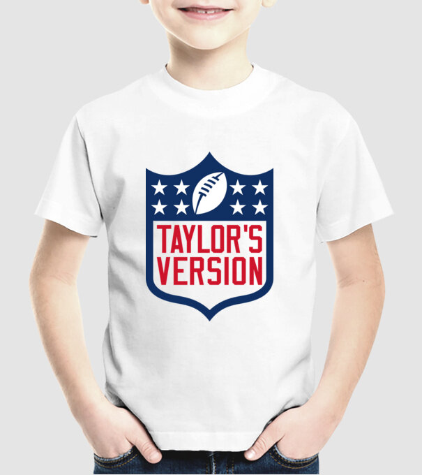 Taylor Swift football logo model alb pe tricou