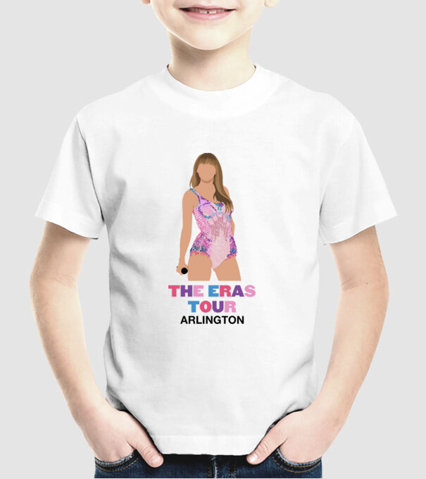 Taylor Swift The Eras Tour Arlington 4 model alb pe tricou