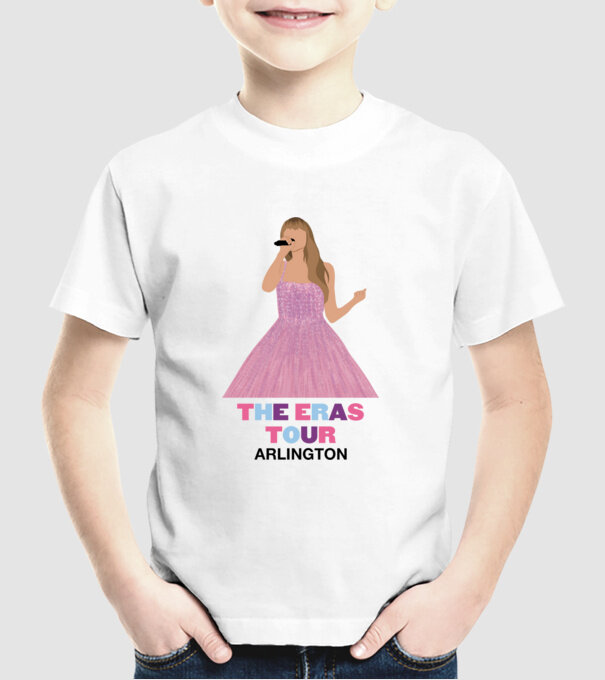 Taylor Swift The Eras Tour Arlington model alb pe tricou