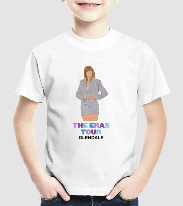 Taylor Swift The Eras Tour Glendale 2 model alb pe tricou