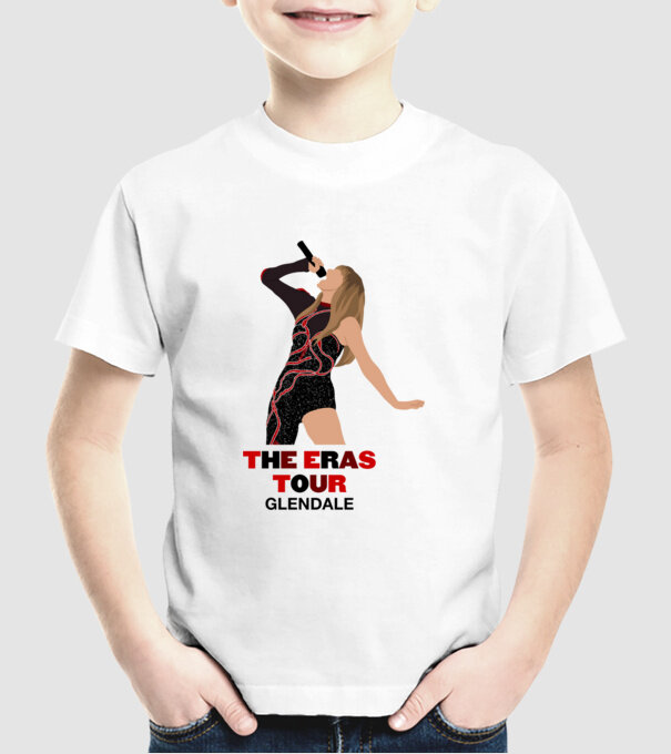 Taylor Swift The Eras Tour Glendale model alb pe tricou