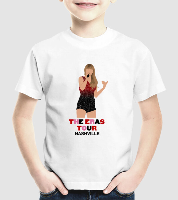 Taylor Swift The Eras Tour Nashville model alb pe tricou