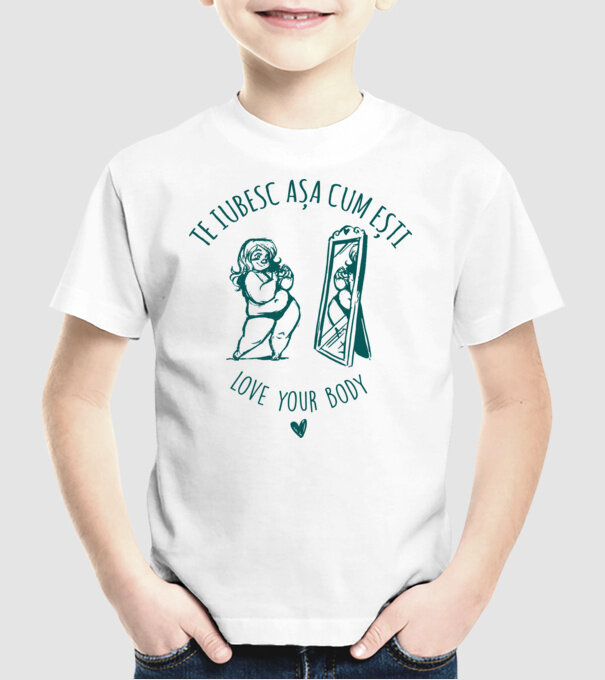 Te iubesc așa cum ești model alb pe tricou
