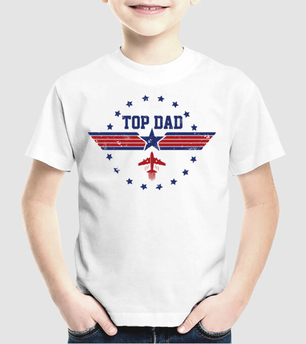 TopDad model alb pe tricou