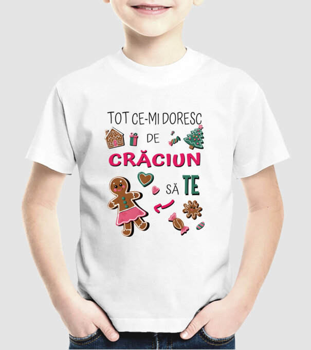 Tot ce-mi doresc de Crăciun să TE Femei alb model alb pe tricou