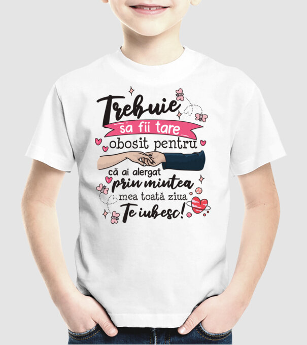 Trebuie sa fii tare obosită pentru  model alb pe tricou