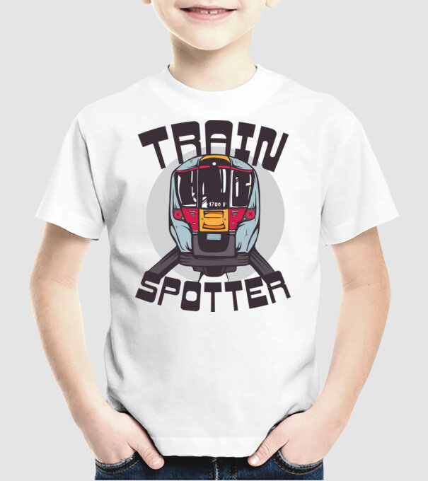 Trenuri model alb pe tricou