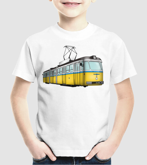 Trenuri model alb pe tricou