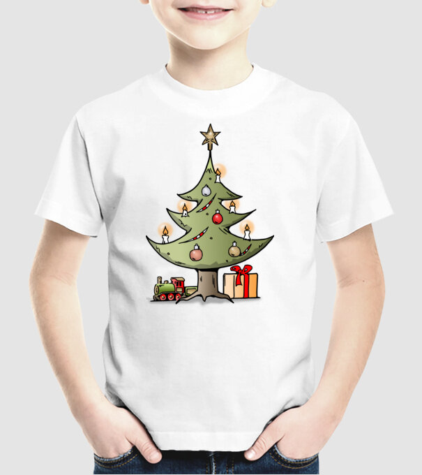 Trenuri model alb pe tricou