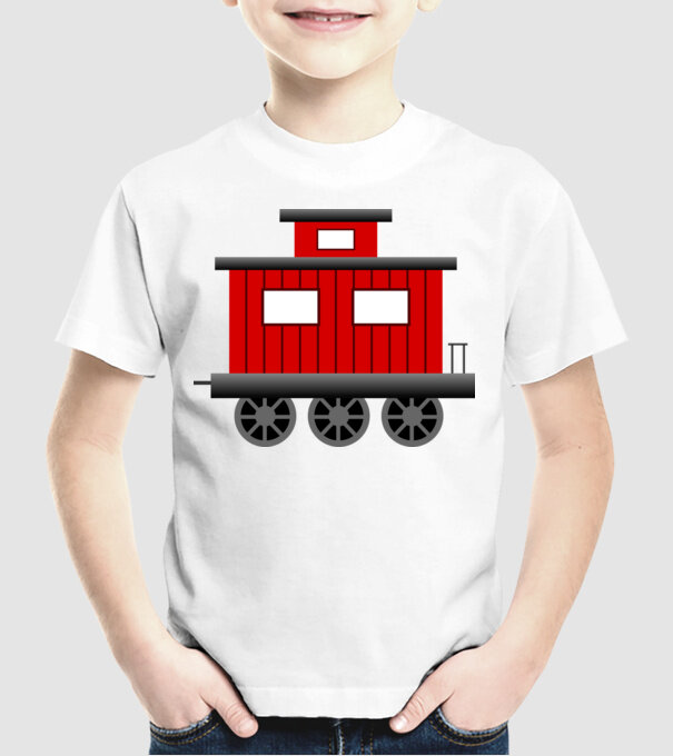Trenuri model alb pe tricou