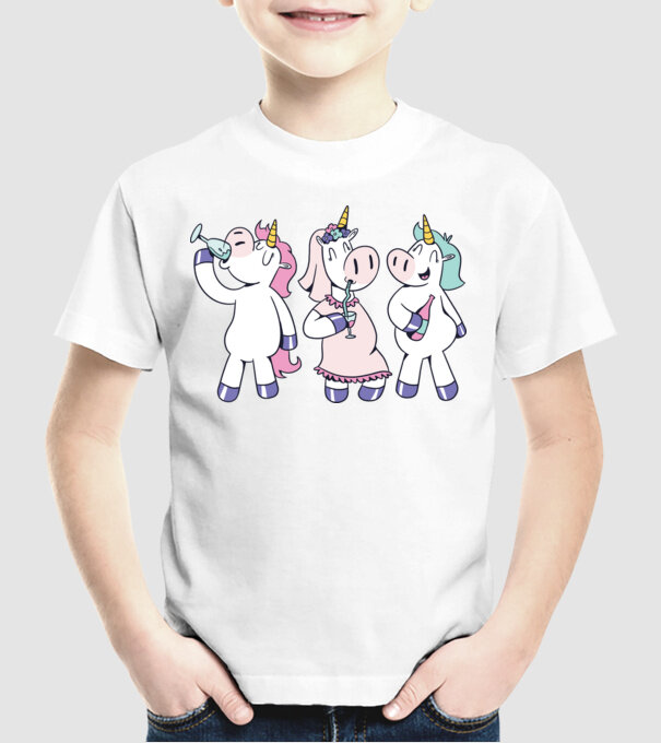 unicorn Bachelorette model alb pe tricou