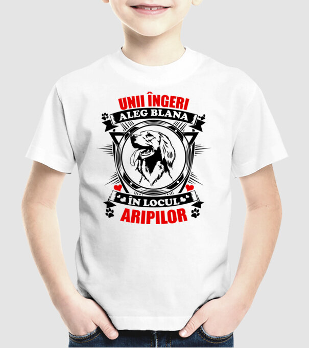 unii îngeri aleg blana în locul aripilor model alb pe tricou