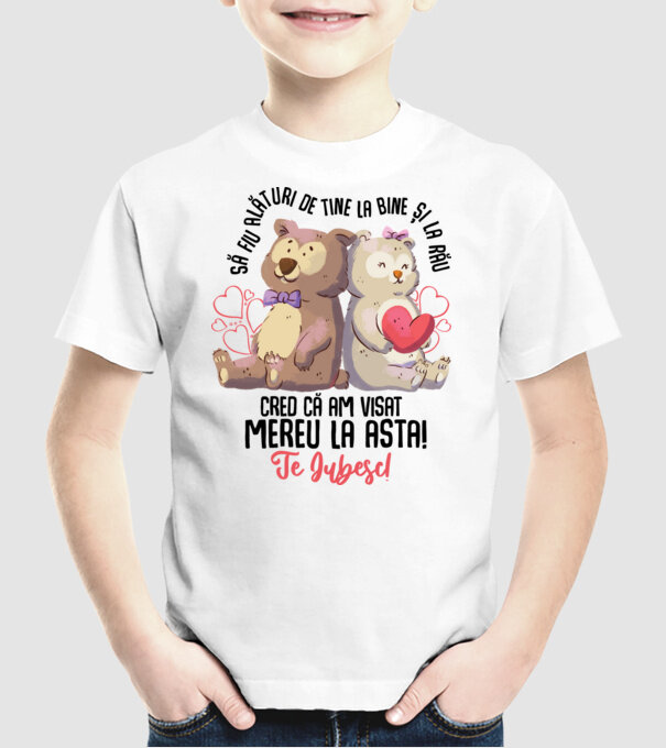Valentine_Să fiu alături de tine la bine și la rău, cred că am visat mereu la asta model alb pe tricou