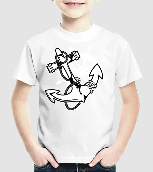Vapoare model alb pe tricou