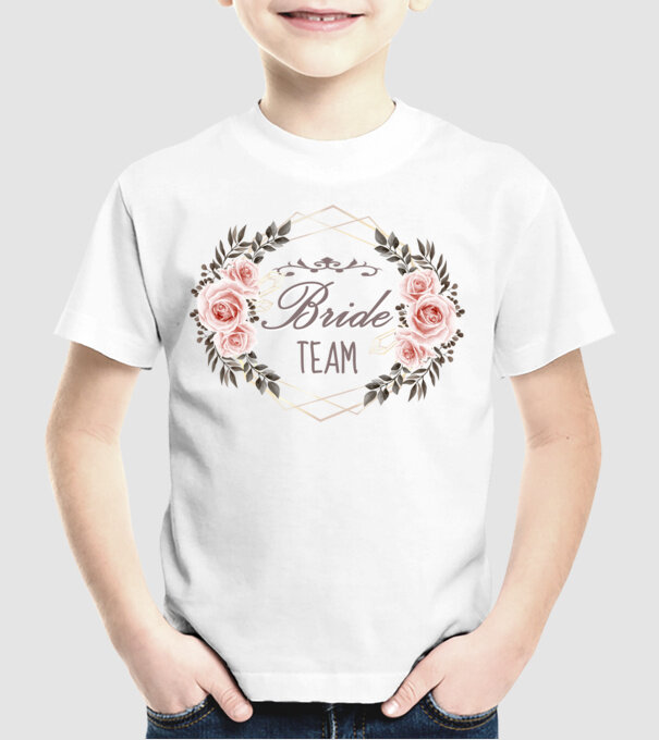 Vintage Bride team model alb pe tricou