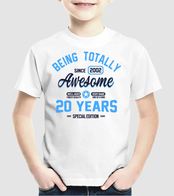 20 years of being totally awesome model alb pe tricou