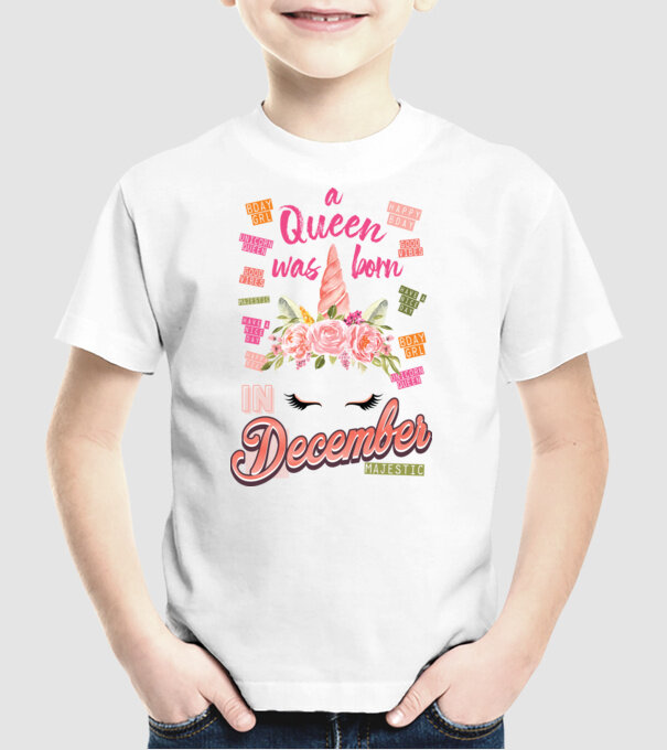 A queen was born in DECEMBER model alb pe tricou