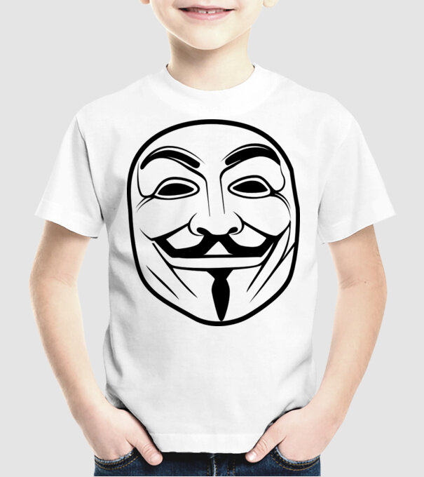Anonymus model alb pe tricou