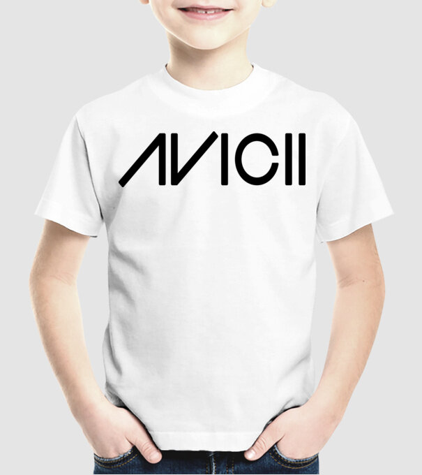 Avicii Logo model alb pe tricou