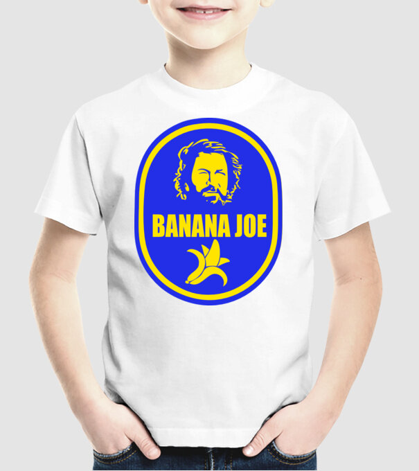 Banana Joe model alb pe tricou