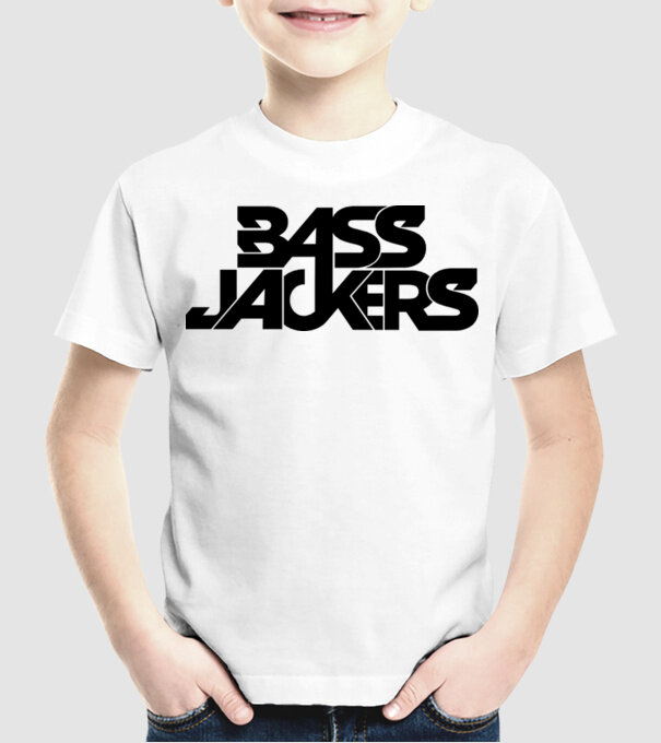 Bass Jackers model alb pe tricou