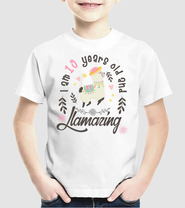 Birthday Llamazing 19 years old model alb pe tricou