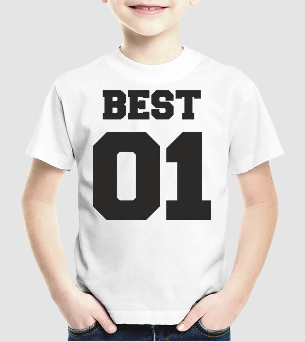 Best 01 model alb pe tricou