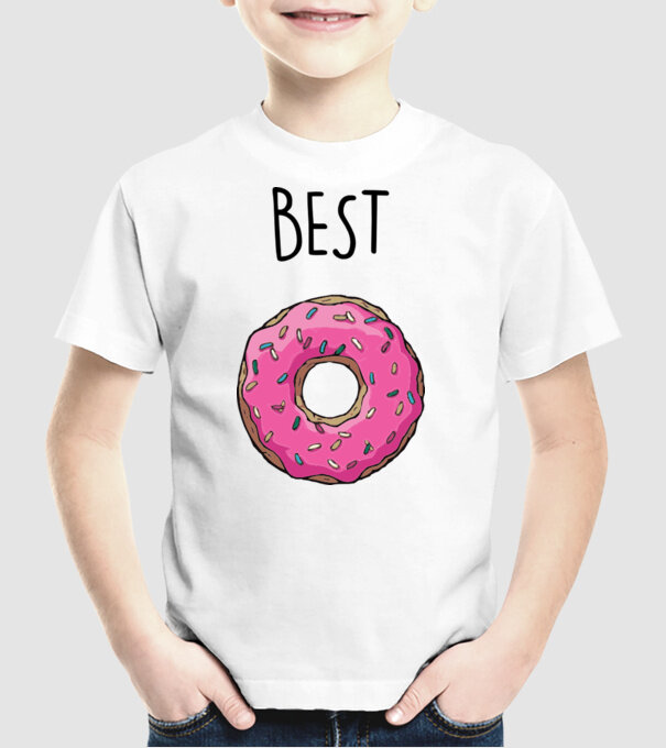 Best friends model alb pe tricou