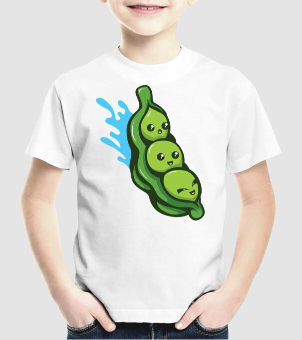 Mazăre model alb pe tricou