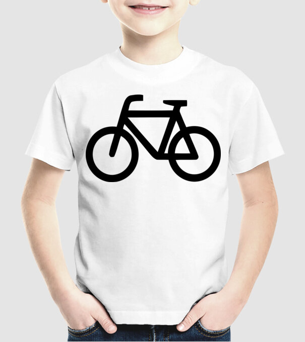 Bicicletă model alb pe tricou