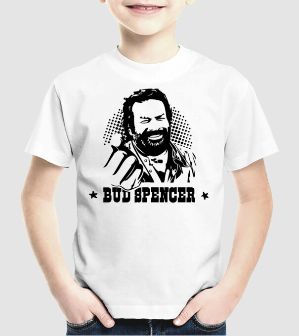 Bud Spencer model alb pe tricou