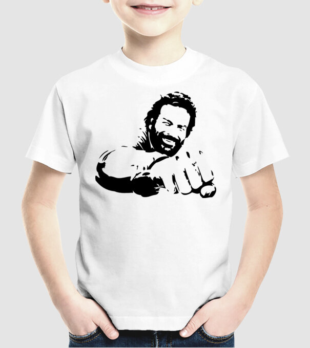 Bud Spencer model alb pe tricou