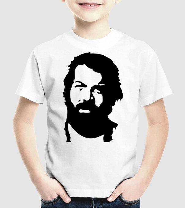 Bud Spencer model alb pe tricou