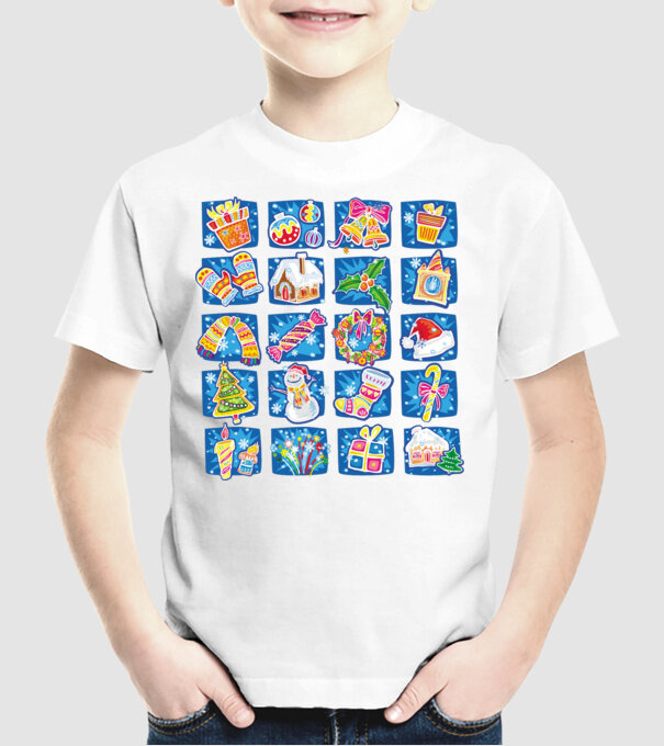 Christmas mix 2 model alb pe tricou