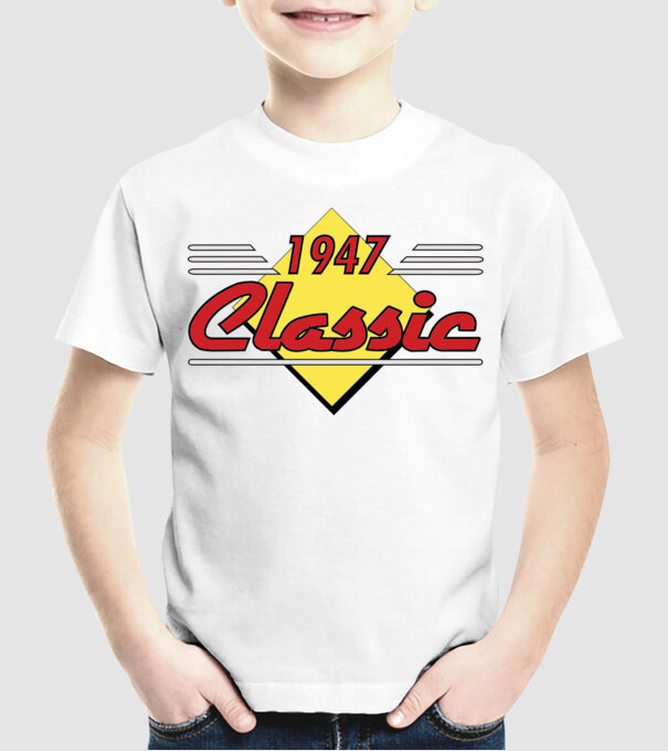 Classic - 1947 model alb pe tricou