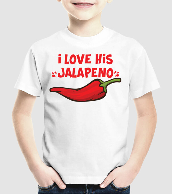 Couple JALAPENO model alb pe tricou